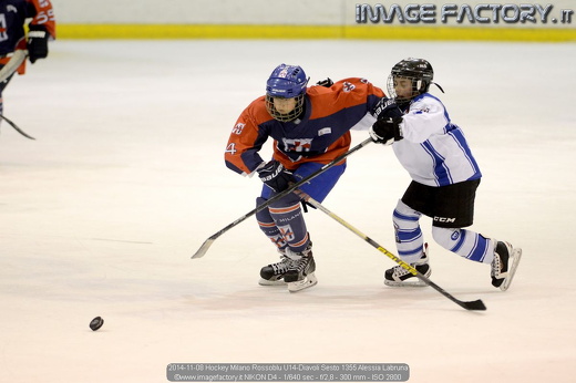 2014-11-08 Hockey Milano Rossoblu U14-Diavoli Sesto 1355 Alessia Labruna